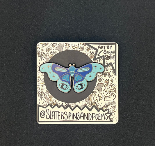 'Witch Moth' Glow in the Dark Enamel Pin