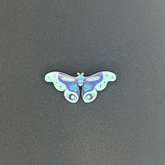 'Witch Moth' Glow in the Dark Enamel Pin