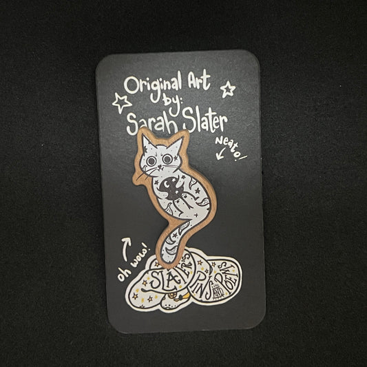 September 2023 Wooden Pin - Void Cat