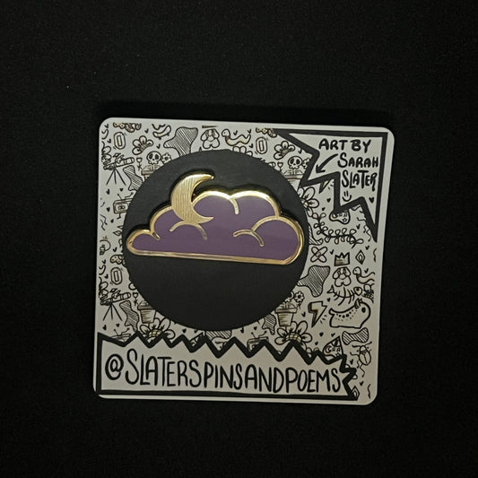 Gold & Purple Cloud Pin