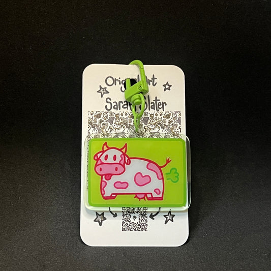 August 2023 Keychain - Farty Cow
