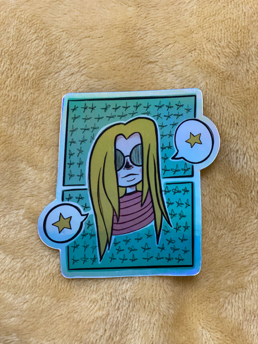 Holographic Cool Babe Sticker