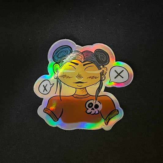 Holographic BadA$$ Babe Sticker
