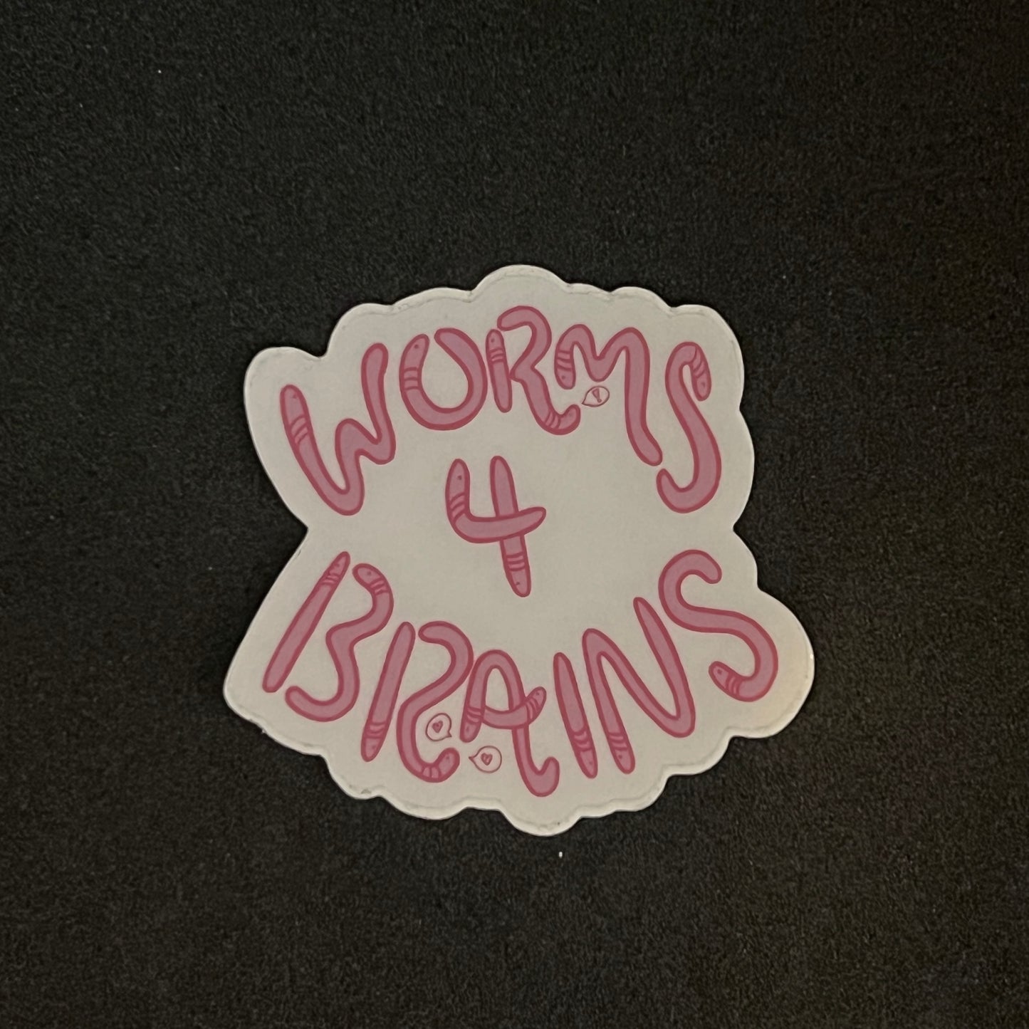 Worms 4 Brains Clear Sticker