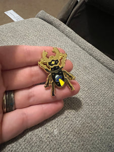 UFO Beetle Gold Enamel Pin