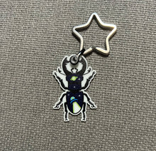 Load image into Gallery viewer, UFO Beetle Glow in the Dark Keychain
