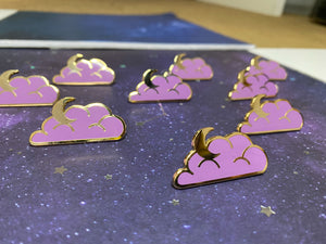 Gold & Purple Cloud Pin